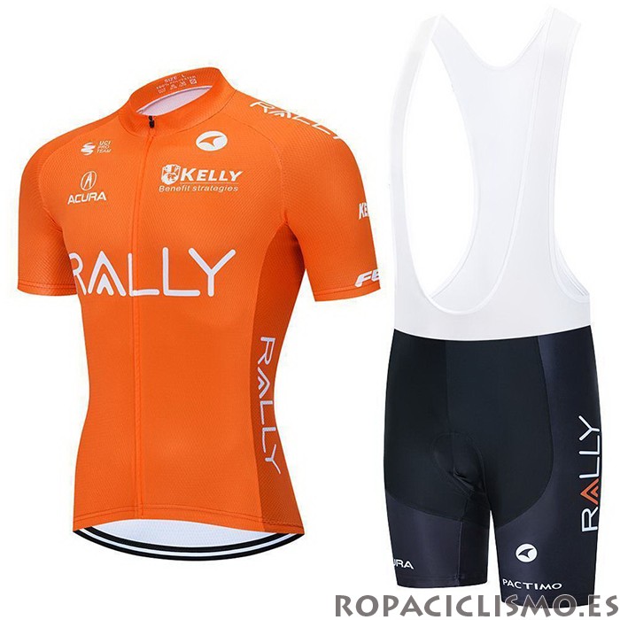 2021 Maillot Rally Tirantes Mangas Cortas Naranja